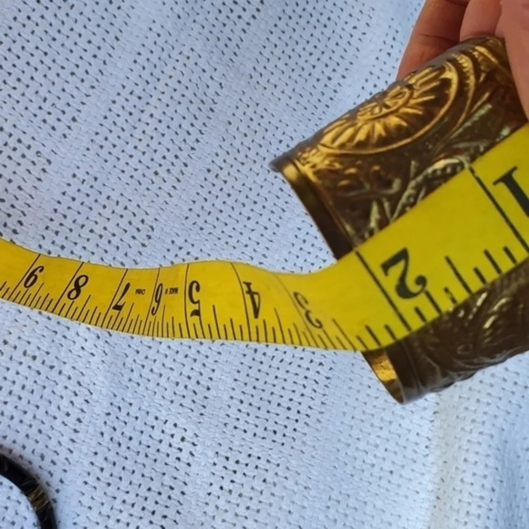 Vintage Brass Cuff and Bangle‎ Set - Picture 7 of 12